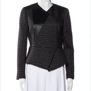 JUDITH & CHARLES embossed black croc jacket size 10